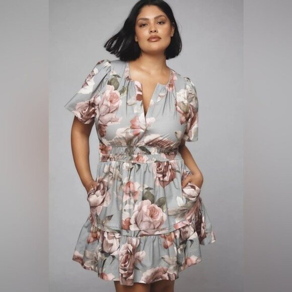 NWT Size 3X- Loverly Grey x Anthropologie The Somerset Mini Dress  (NWT US$ 140) - Picture 1 of 15